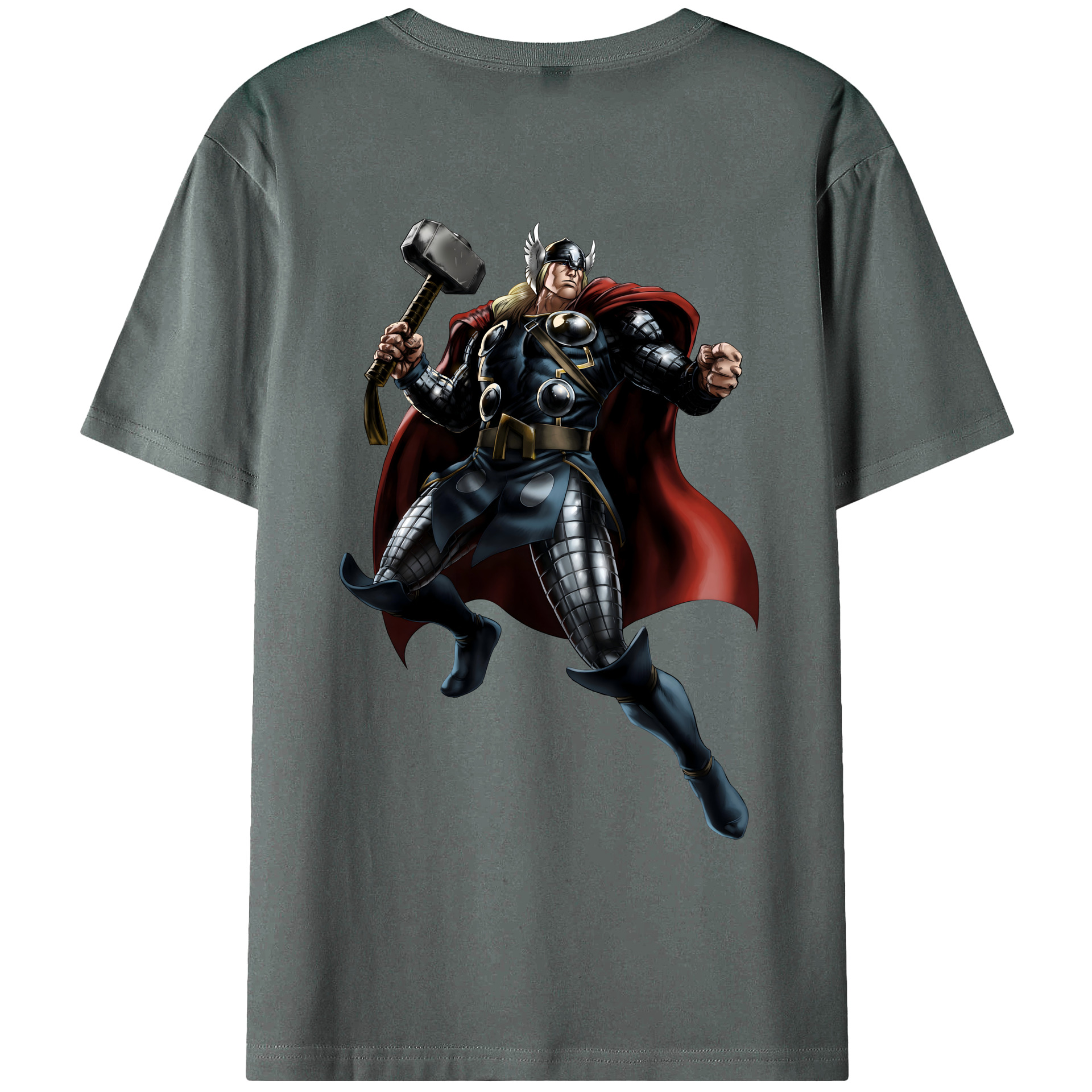 （画像用） アベンジャーズ The Avengers 綿100％ メンズ半袖Tシャツ（バックプリント） 通気性